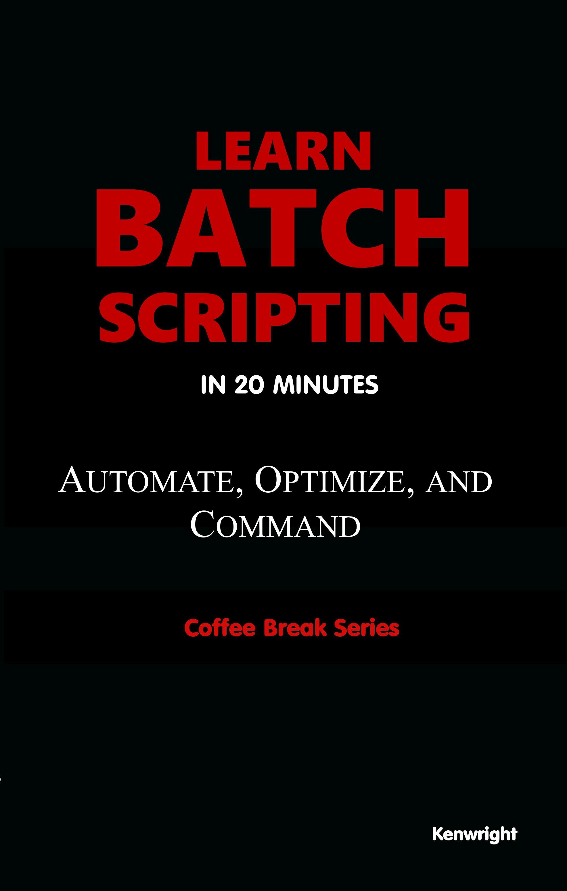 Learn Batch Scripting in 20 Minutes (Coffee Break Series) (Paperback)